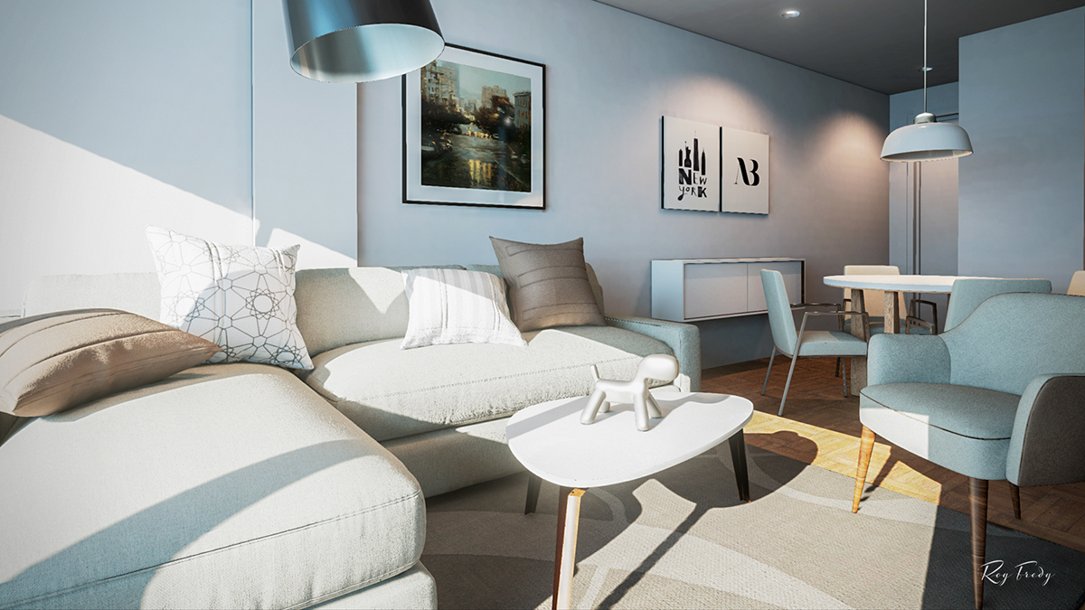 Interior Unreal Engine UE4 archviz 3D apartment decoration