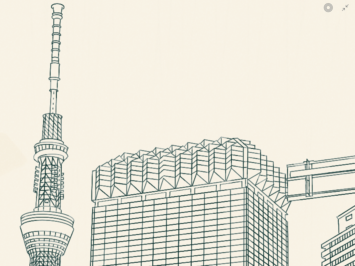AdobeIllustratorLine AdobeLine Landscape Adobe Line Asakusa tokyo skytree tokyo