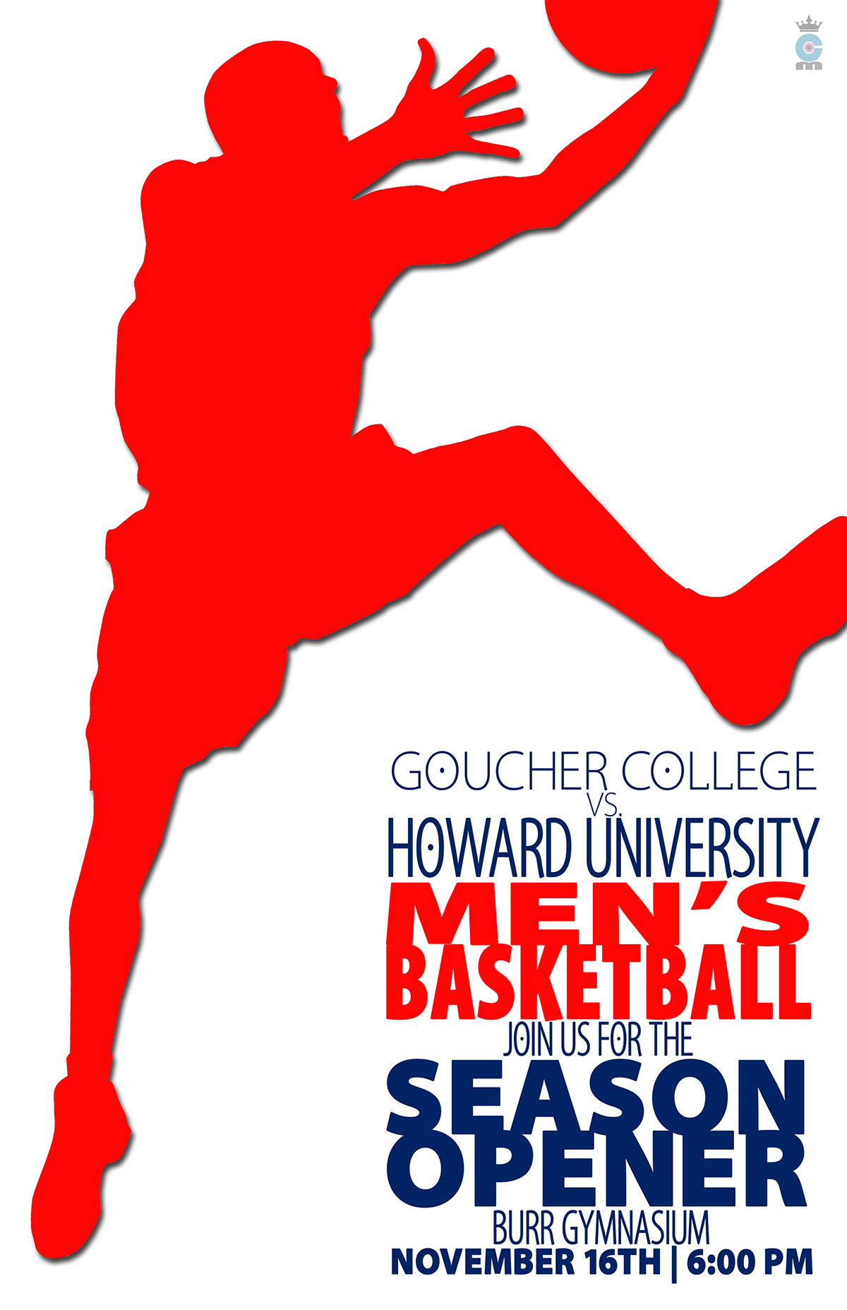 design basketball flyers game red blue howard University Tournament carahna magwood olibia dotcomart dotcomdesign