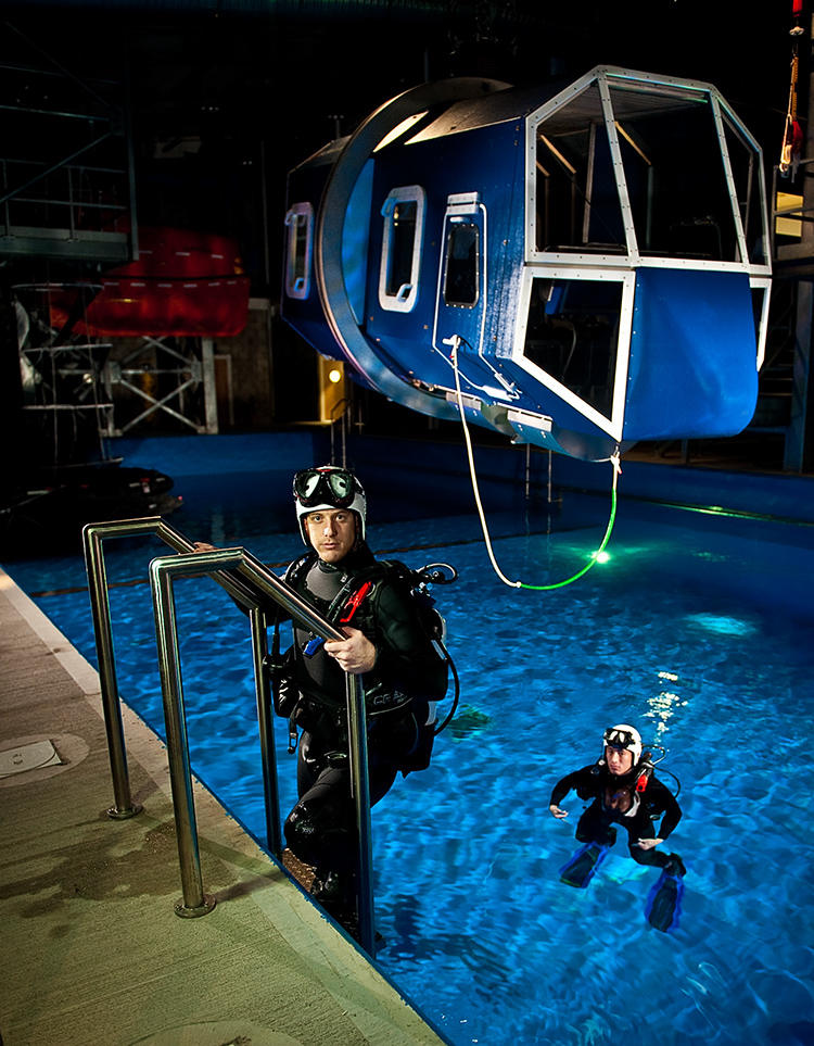 underwater helicopter escape training oil industry