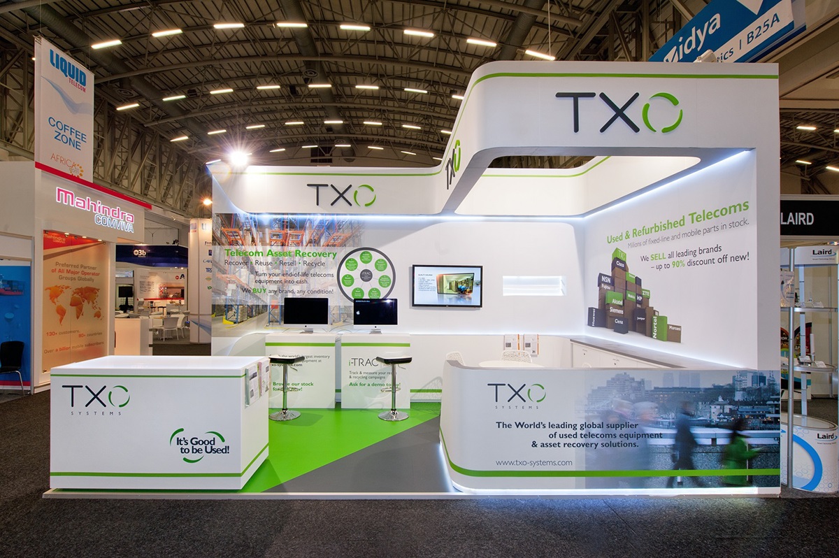 TXO Systems AfricaCom2013 Hott3D CTICC Exhibition Booth Stand building EXHIBIT DESIGN
