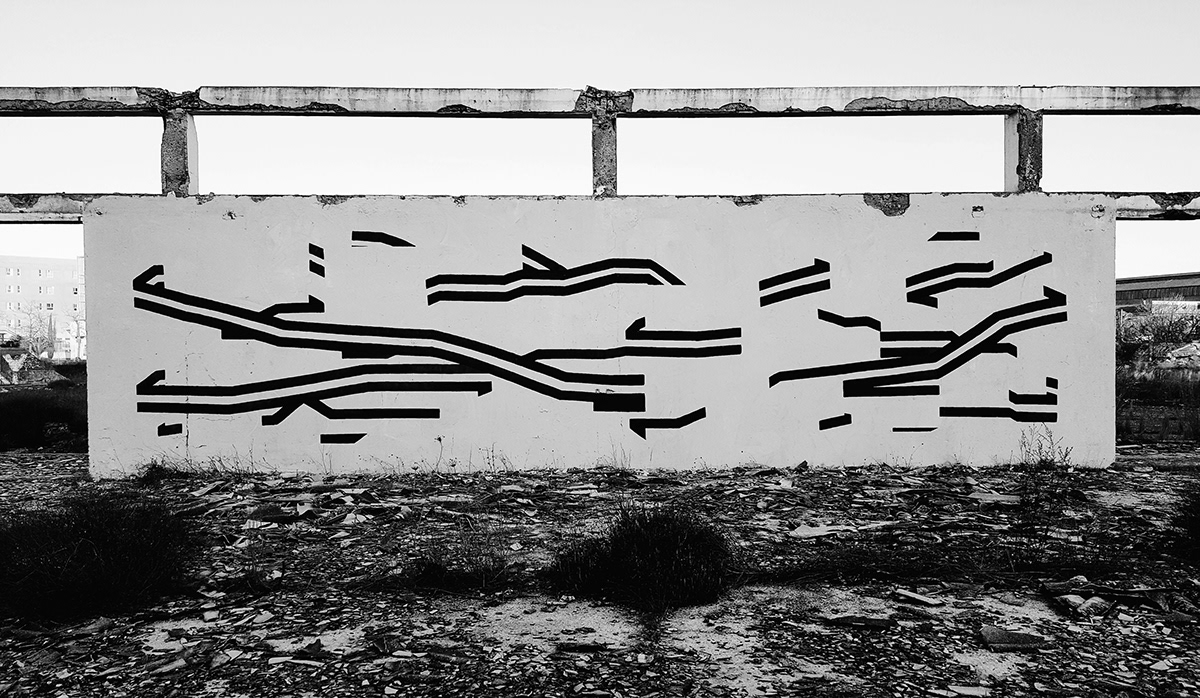 void 2 void black lines wallpaint abstract Minimalism black & white