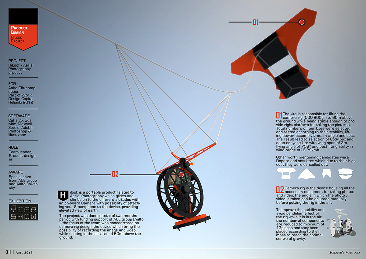 Aerial-photography product-design design product camera rig ace Aalto