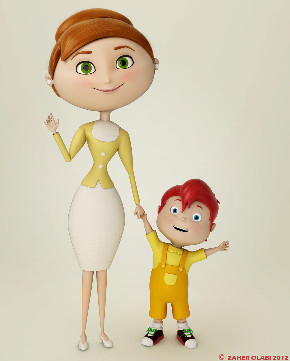 cartoon Character 3D modeling rendering 3ds max