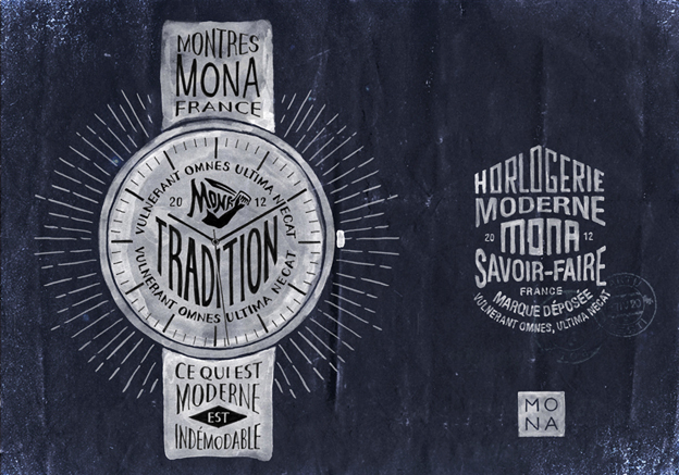 bmd design mona mona watches hand-lettering logo crafted hand-made