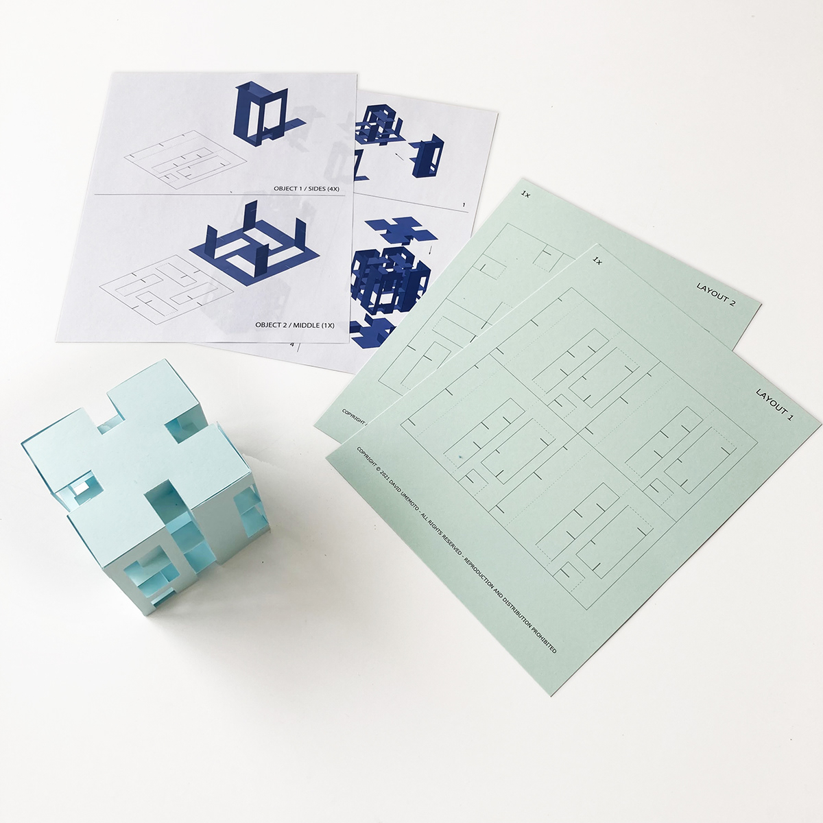 architecture cardstock DIY modeling paper paper art paper craft papercraft papercut