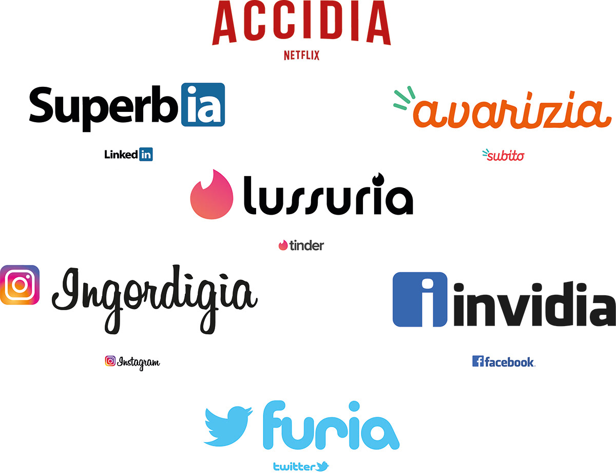 brands facebook instagram Linkedin Netflix seven deadly sins sins