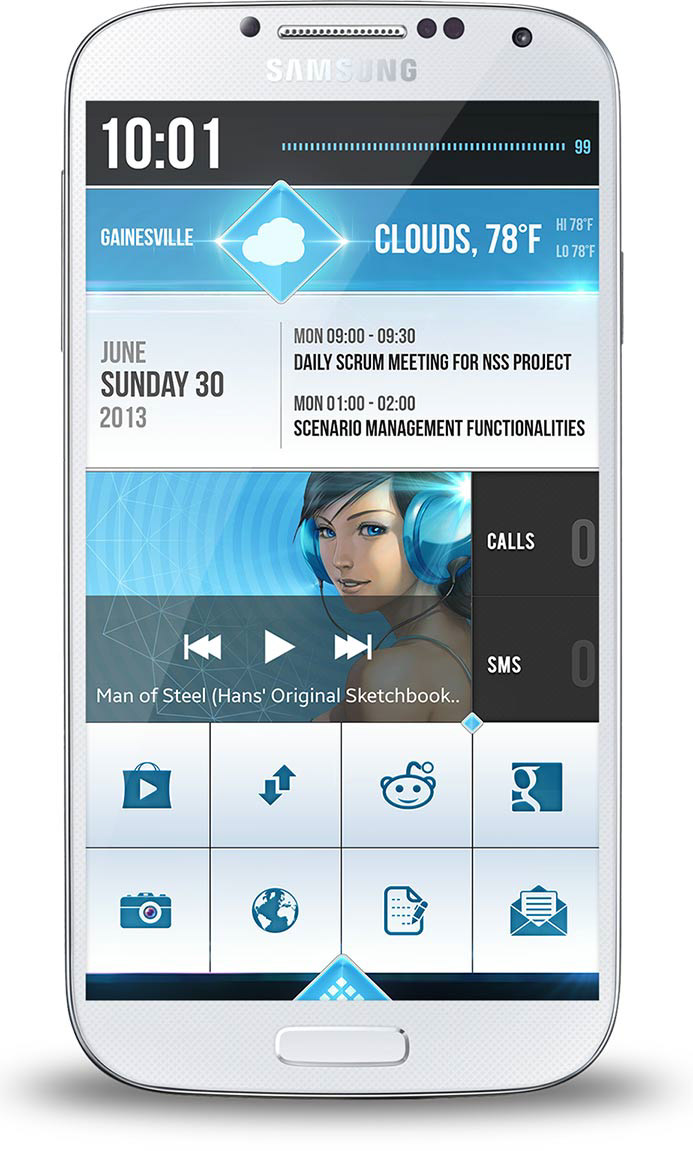 android phone theme clean gradient buttons htc one 