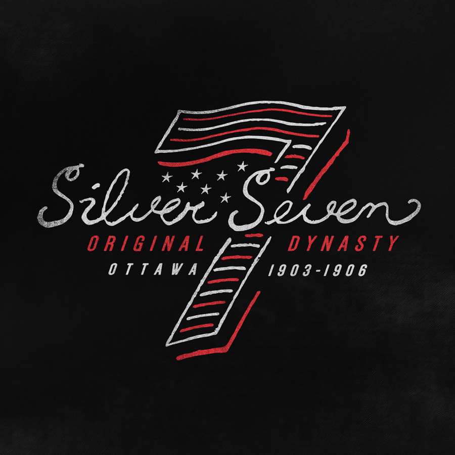 sports hockey logo team heritage ottawa silver seven stripes
