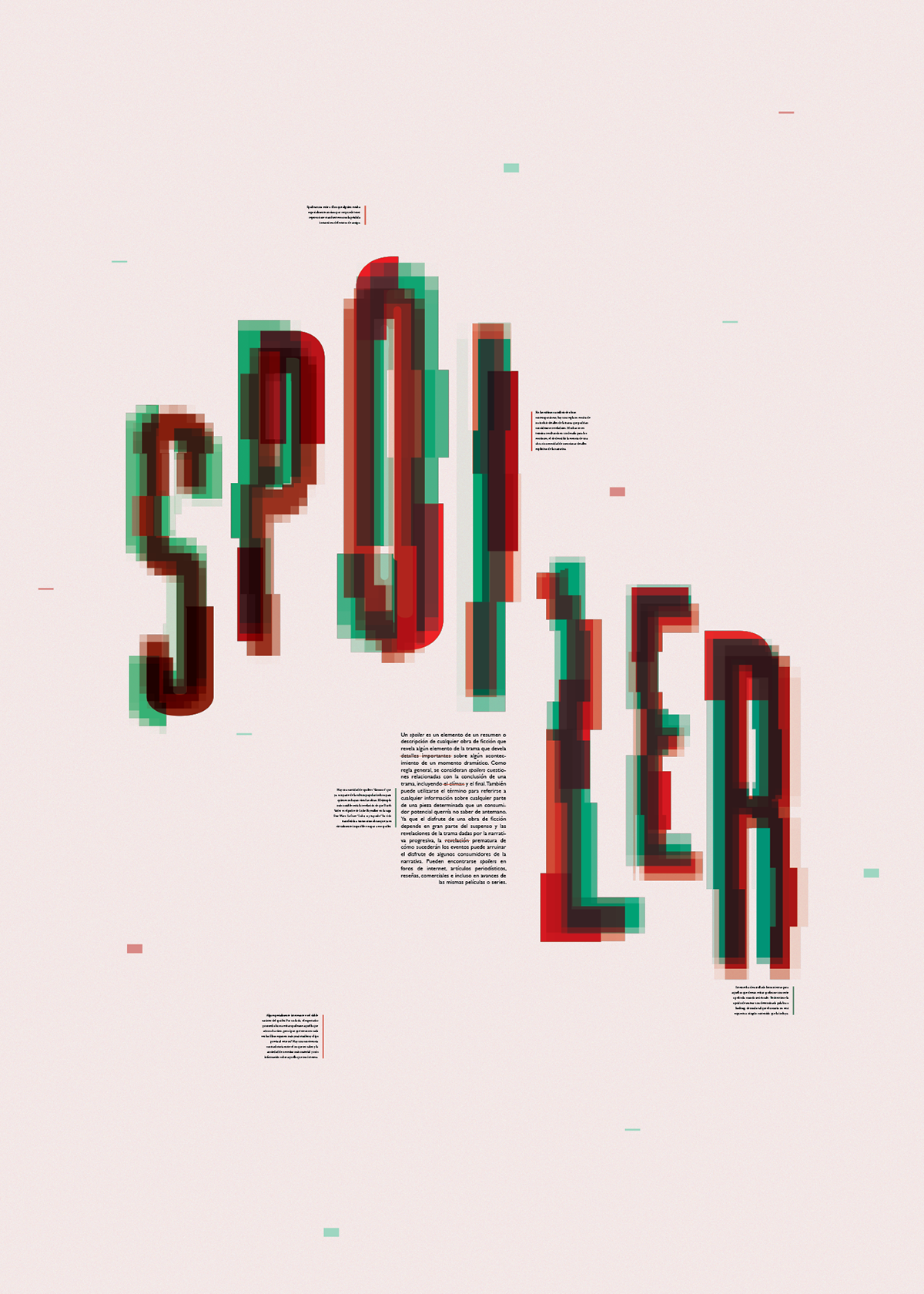 spoiler Glitch pixel word poster