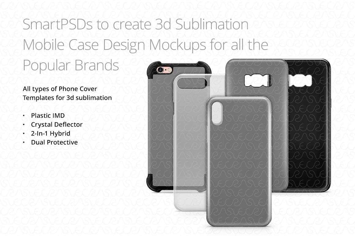 vecras smartpsds Crystal Deflector Cases Plastic Imd Cases 2-in-1 Hybrid Cases Dual Protective Cases mockups