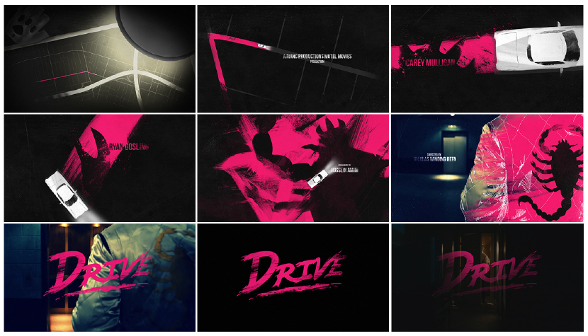 drive storyboard Greg HErman title sequence