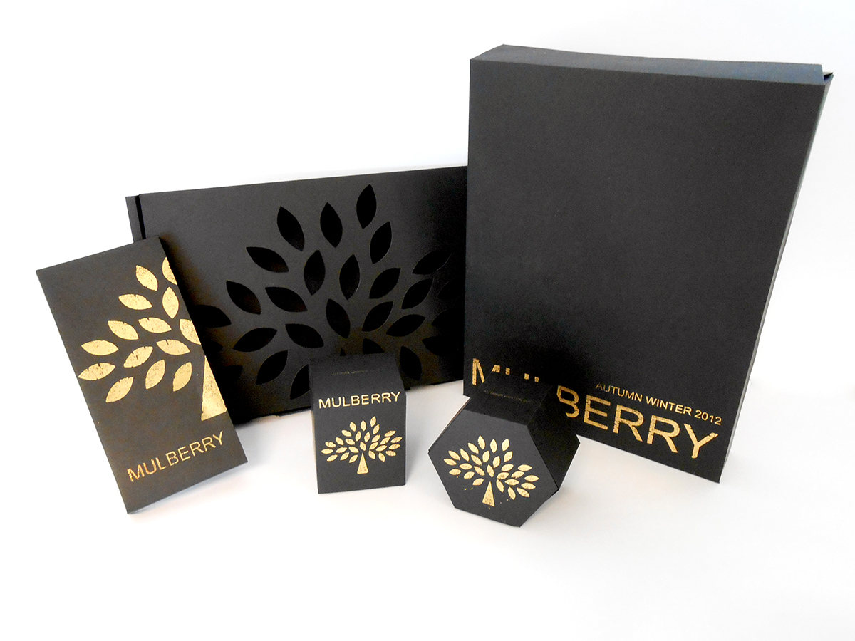mulberry package design  Net Design gold Foil Blocking luxury