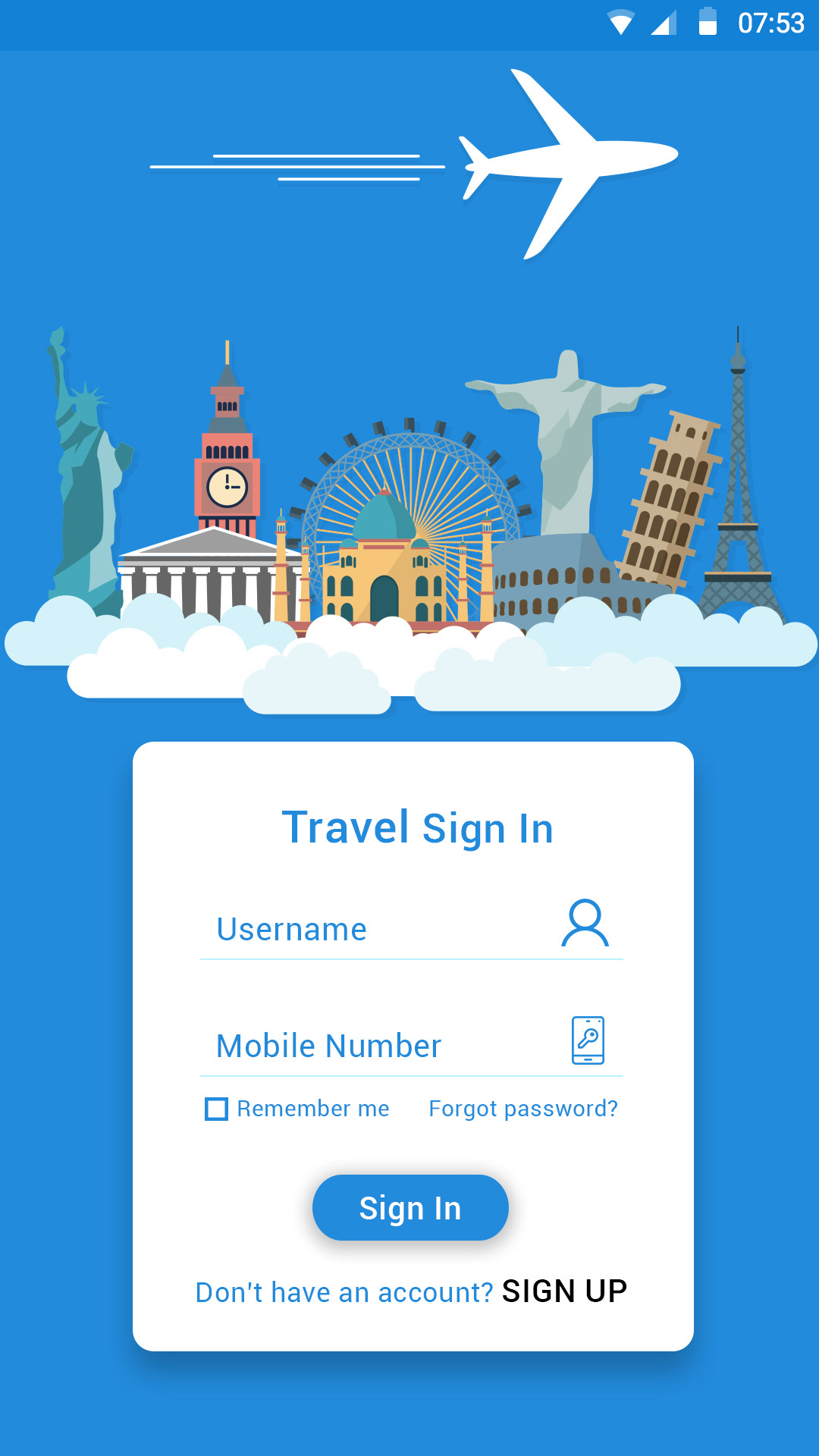 travel info log in