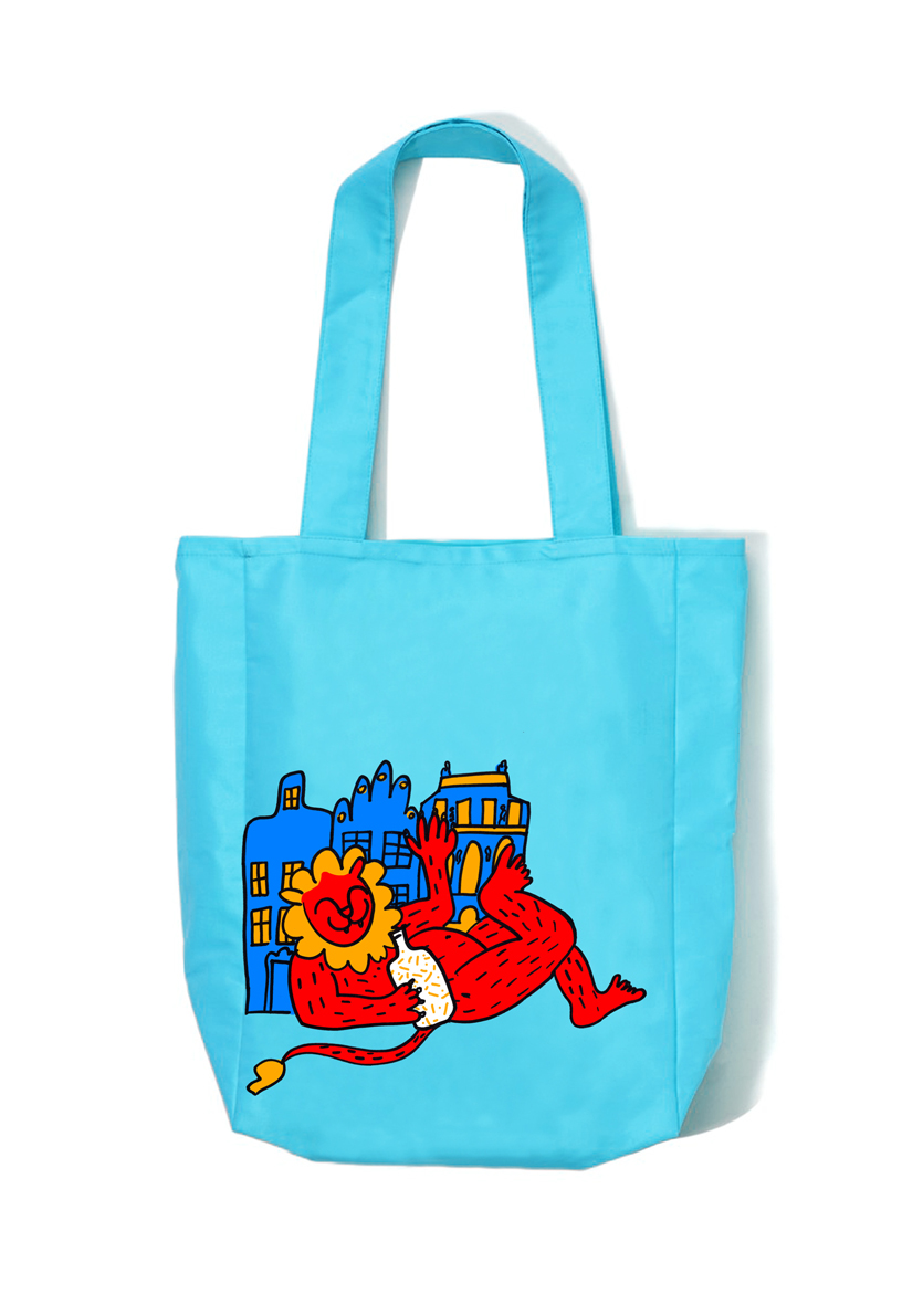 lion Lions Gdansk poland Gadget thisrt bag souvenir old town Danzig Promotion happiness colours
