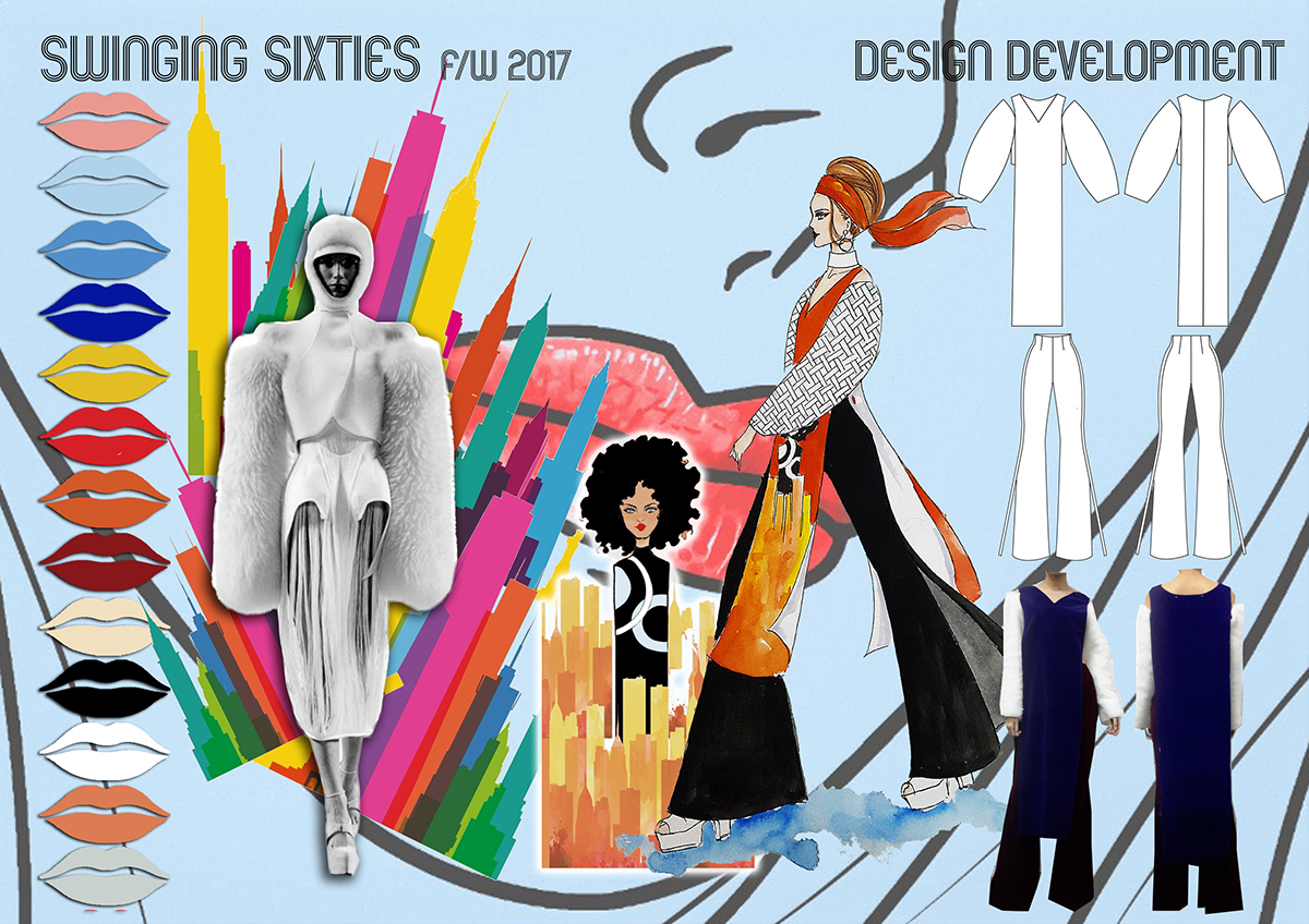 Fashion  Board moodboard concept design digital