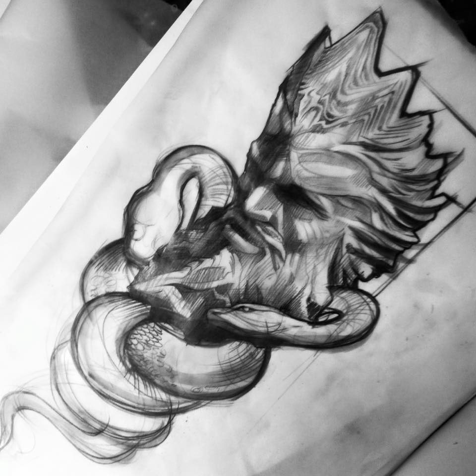 tattoo art kunst ink inked sketch okanakgol instagram handmade hand drawings illustrations