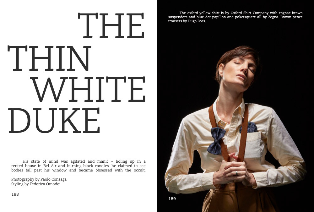 david bowie editorial Fashion  InDesign magazine styling  tribute