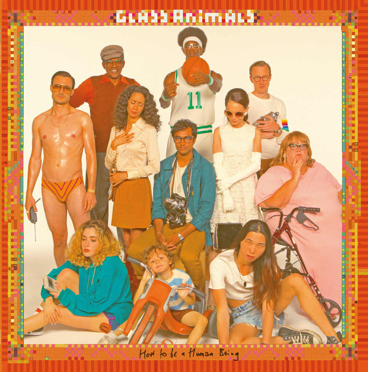 album cover styling  Creative Direction  Glass Animals music characters graphic design  photo editing Studio Shoot 70s Fashion