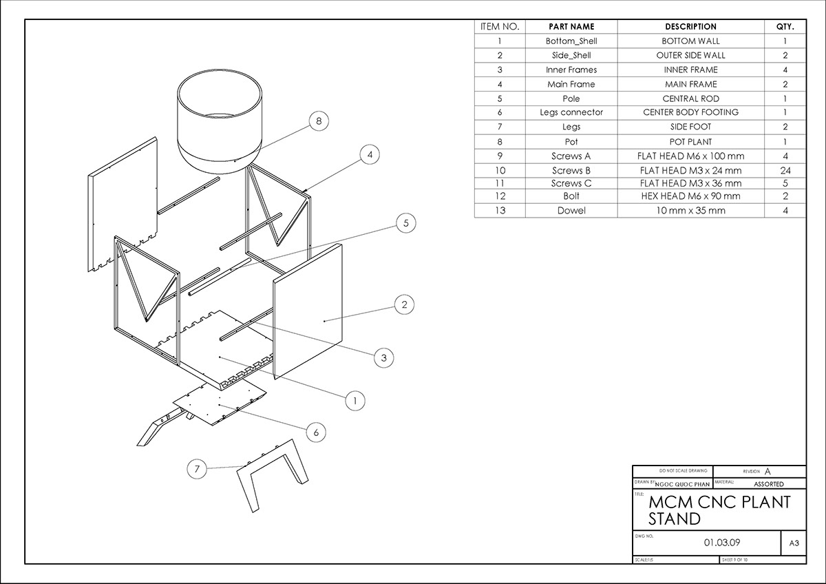 cad drawings Solidworks furniture