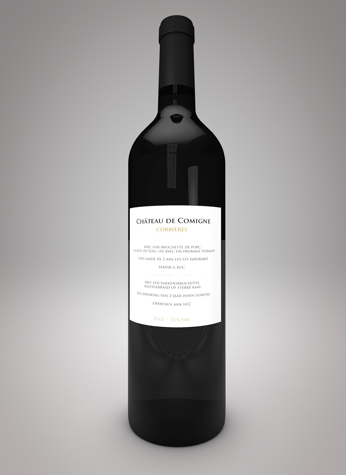 vin Label bouteille digital art bottle wine etiquette glass typo type face Typographie