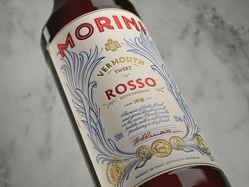 design Packaging Vermouth Spirits 3D branding  aperitivo ILLUSTRATION 