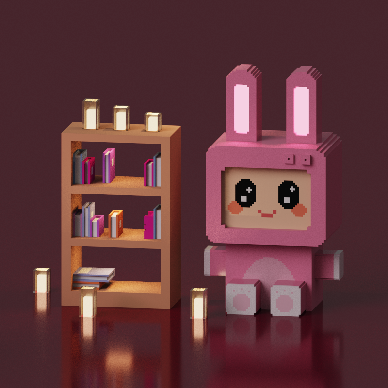 3d_art 3dart Character Character design  children rabbit voxel voxelart nft nftart