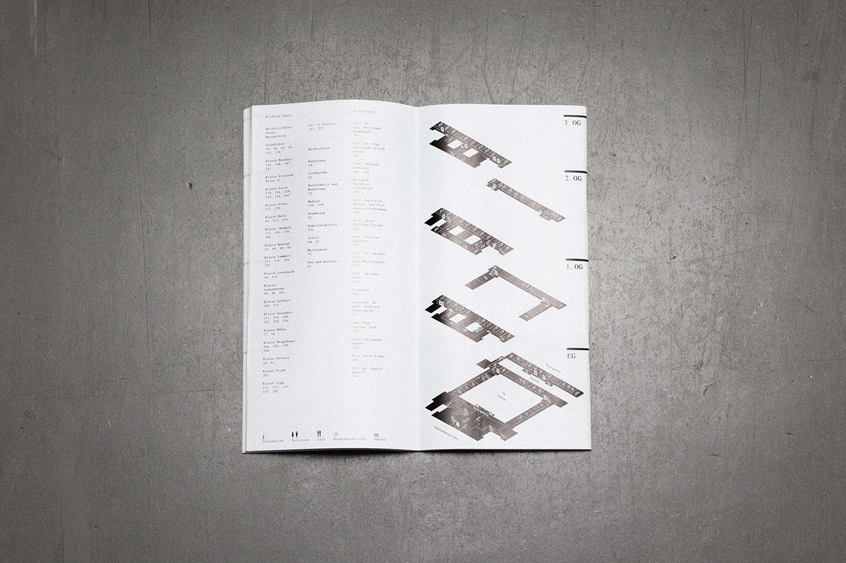 double folded Catalogue catalogue of exhibitions