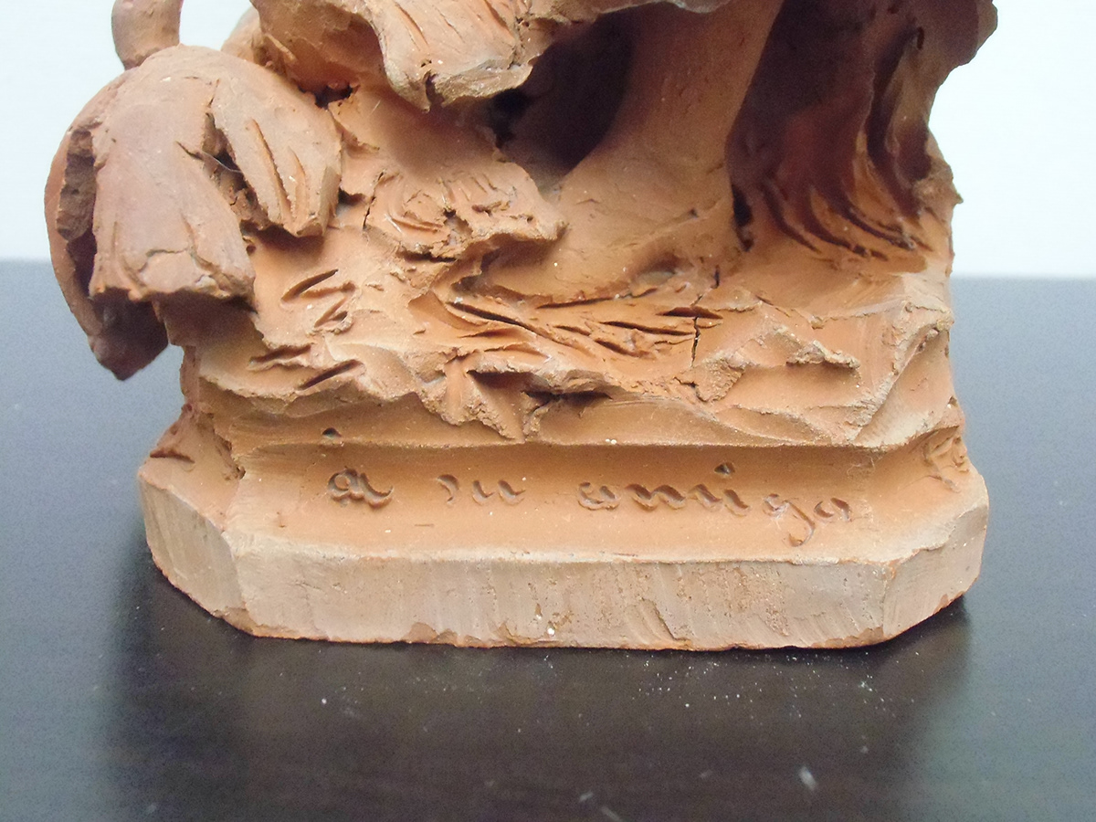 RESTAURUACIÓN limpieza escultura terracota Figura restoration esculpture figure