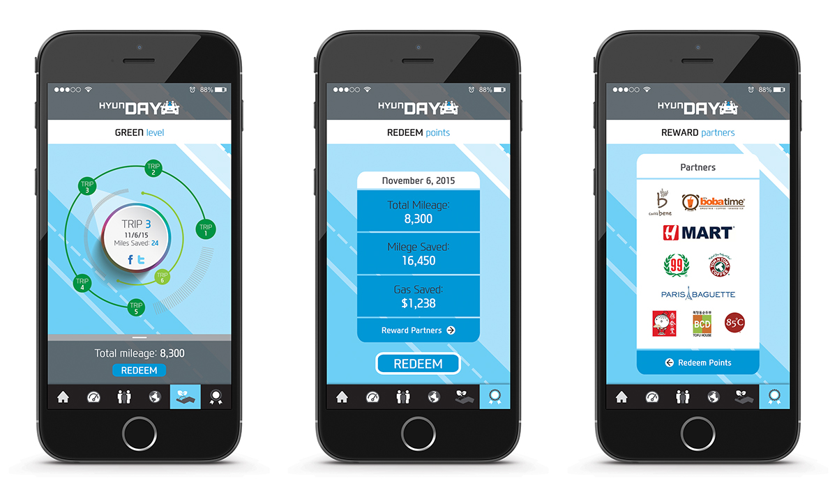 automobile Mobile app app design Hyundai Hyunday 