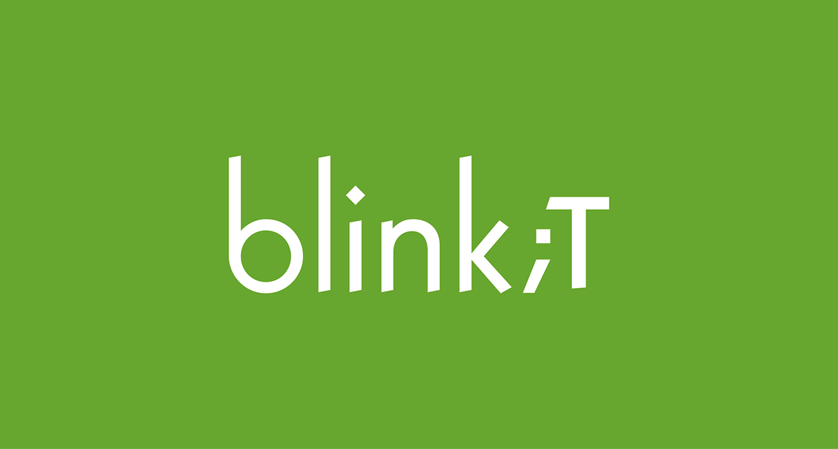 design graphic logo type blink IT Information Technology.