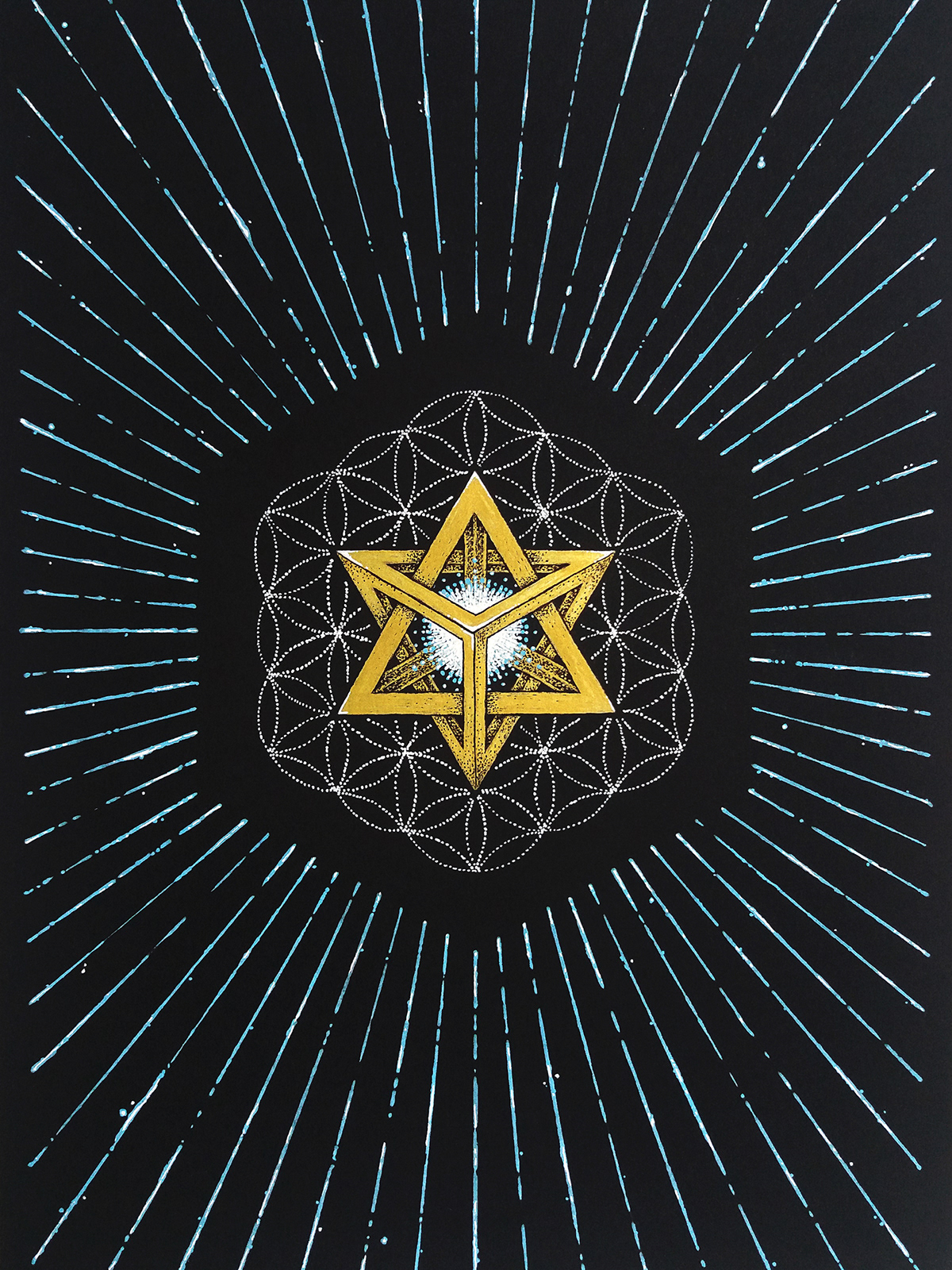 spiritual Drawing  ILLUSTRATION  sacred geometry tetrahedron merkabah geometry