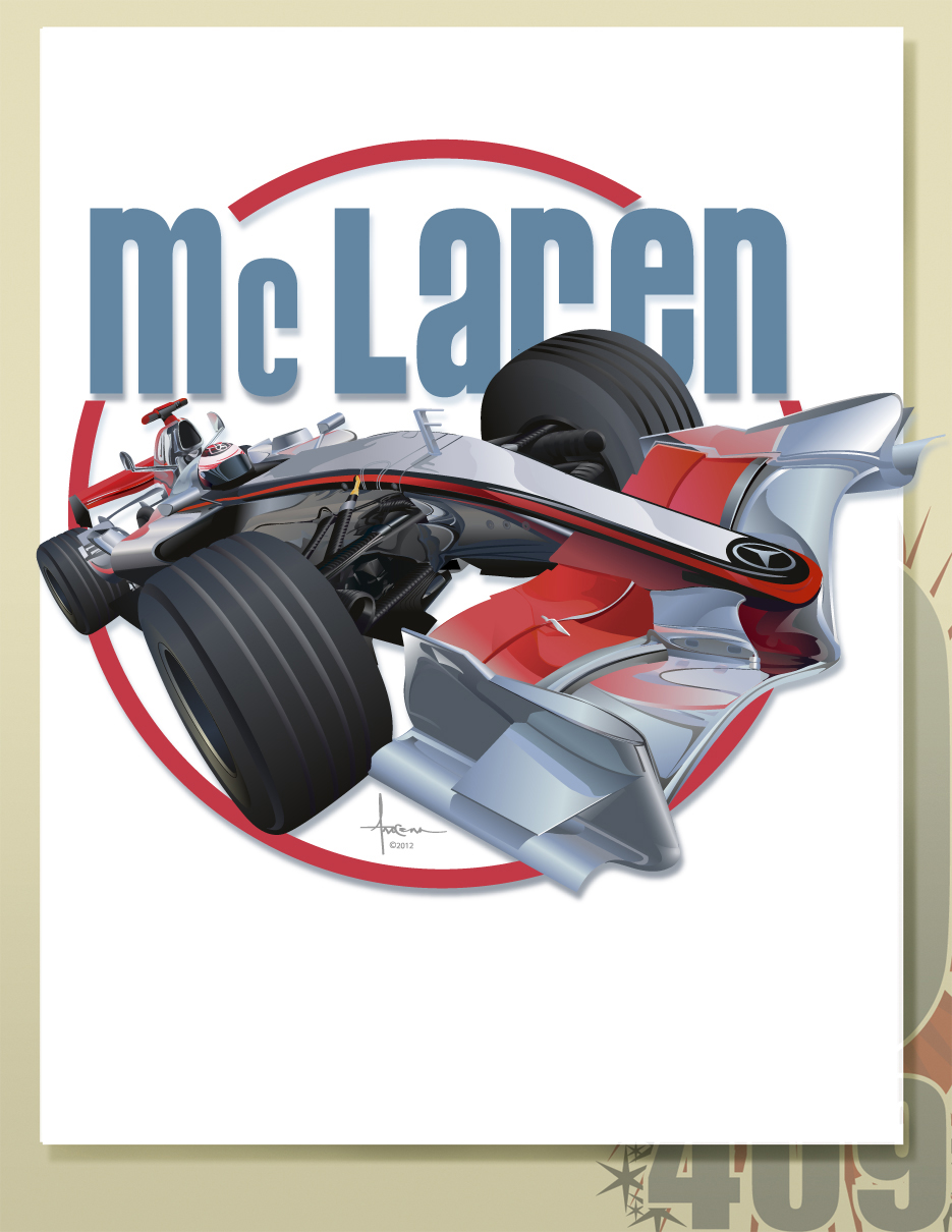 Formula 1  F1  vector  illustrator  orlando arocena olo409 McLaren race car car