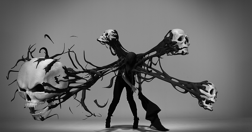 scull 3D Zbrush Sculpt 666Frames emotions Did disorder mind