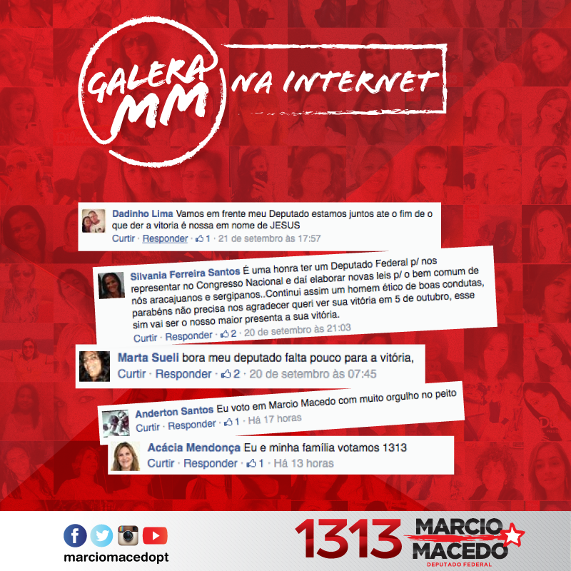deputado campanha política Marcio Macedo deputado federal mídias sociais Redes Sociais aracaju Brasil facebook