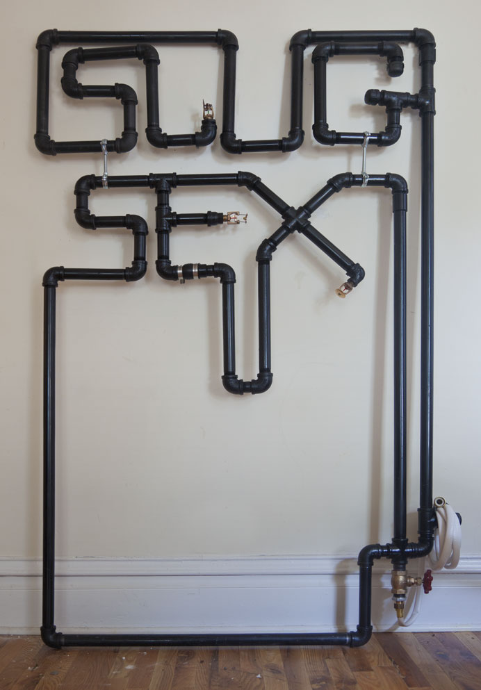 slug sex Pipe 3D sculpture