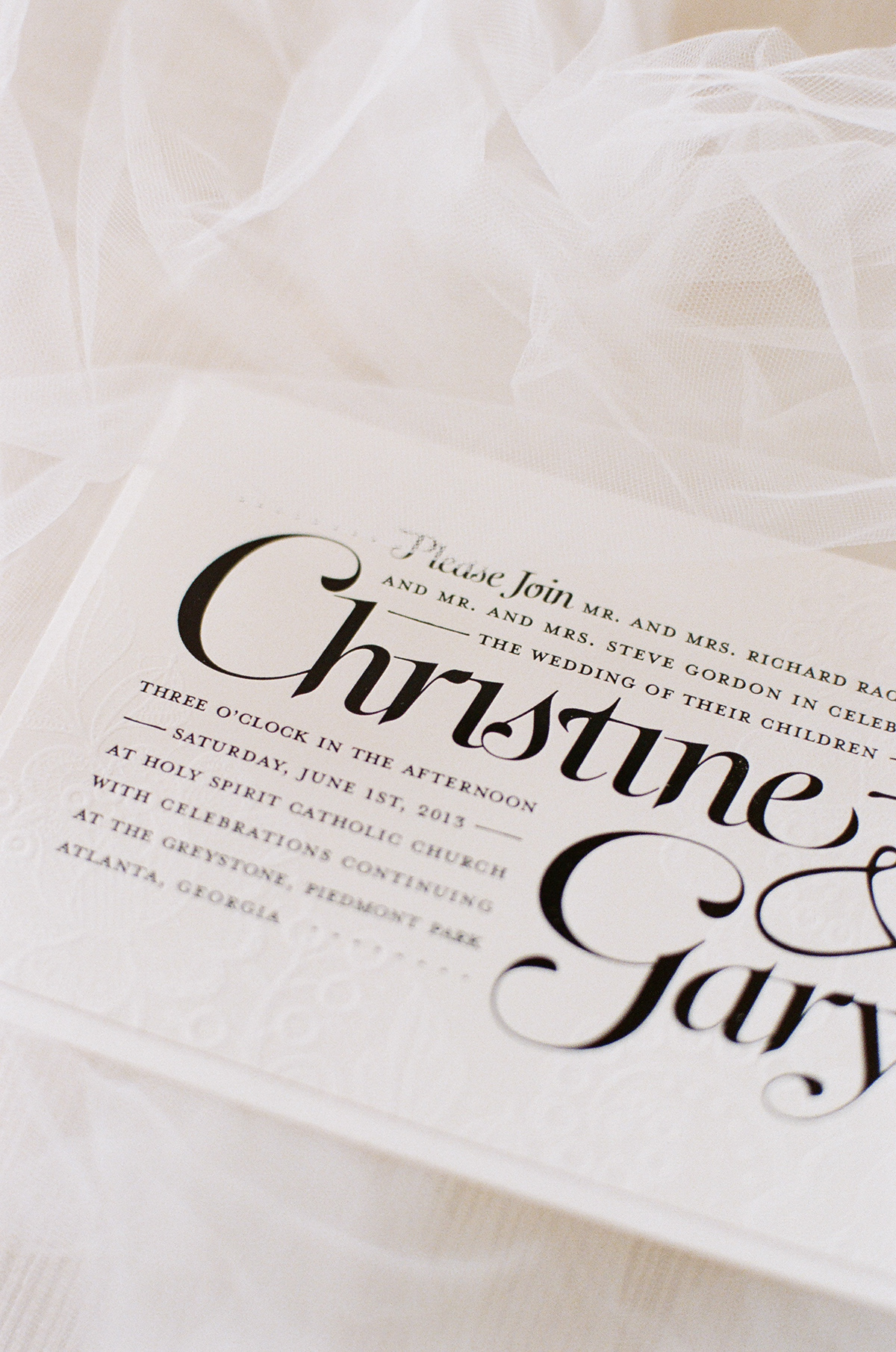 wedding stationery letterpress foil stamping minimal Classic