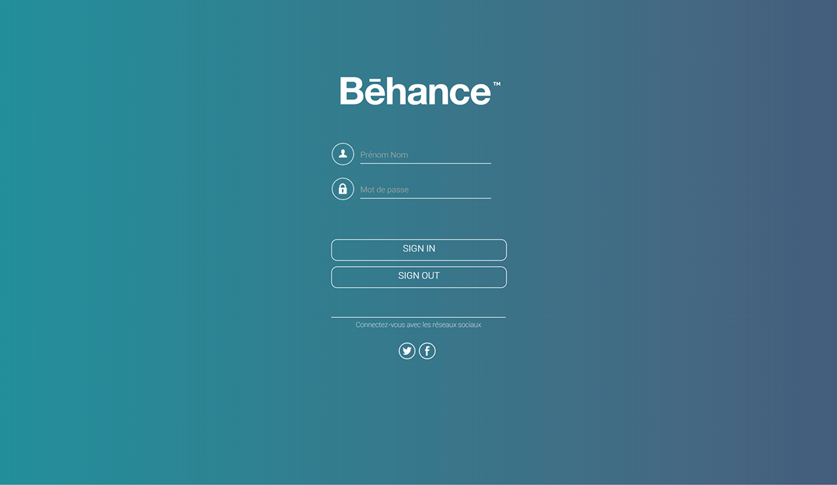 Redesign Behance generatif Behance redesign gradient dégradé Webdesign ux UI Experience design emotionnel