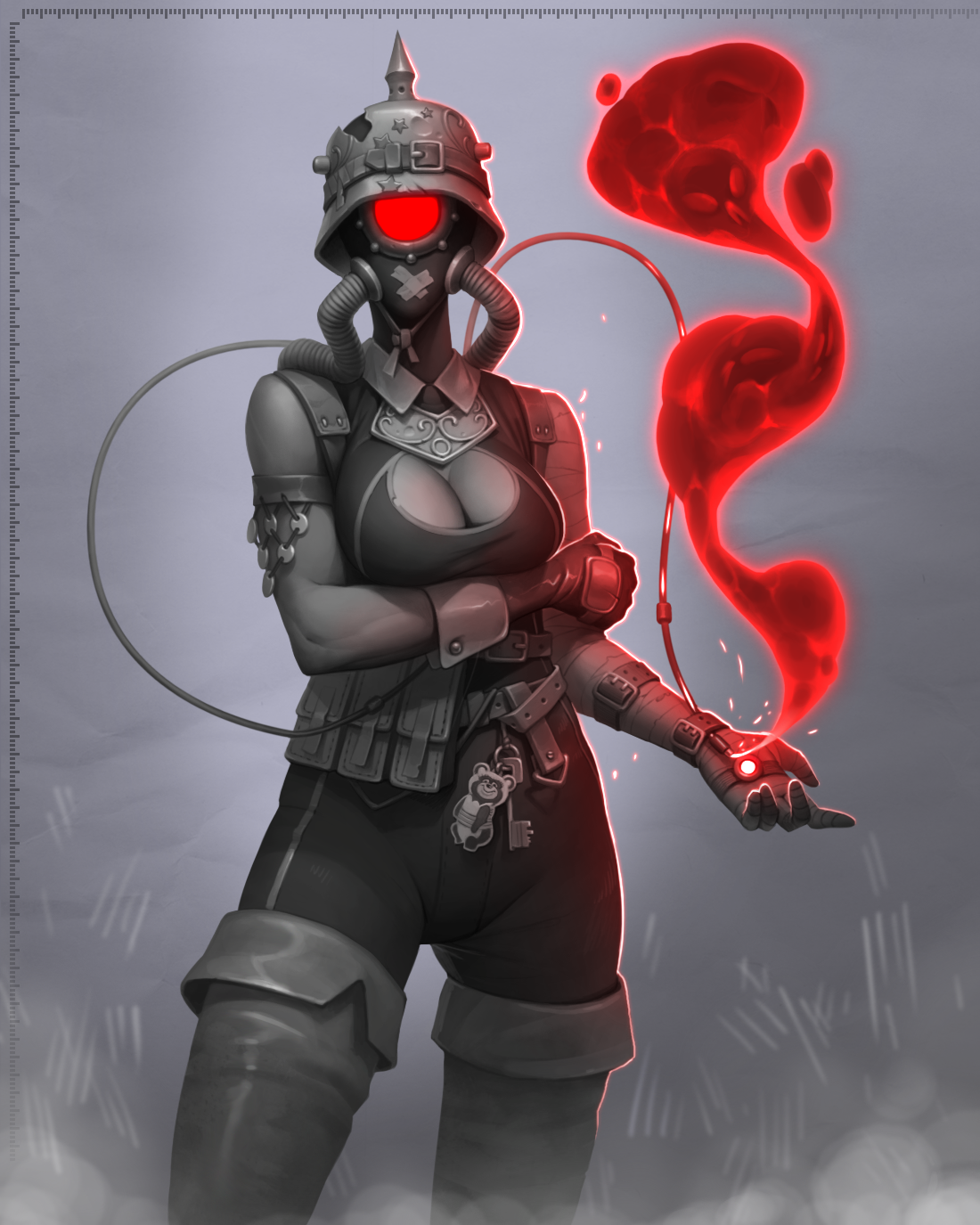 Character design girl toxic Cyberpunk anatolich