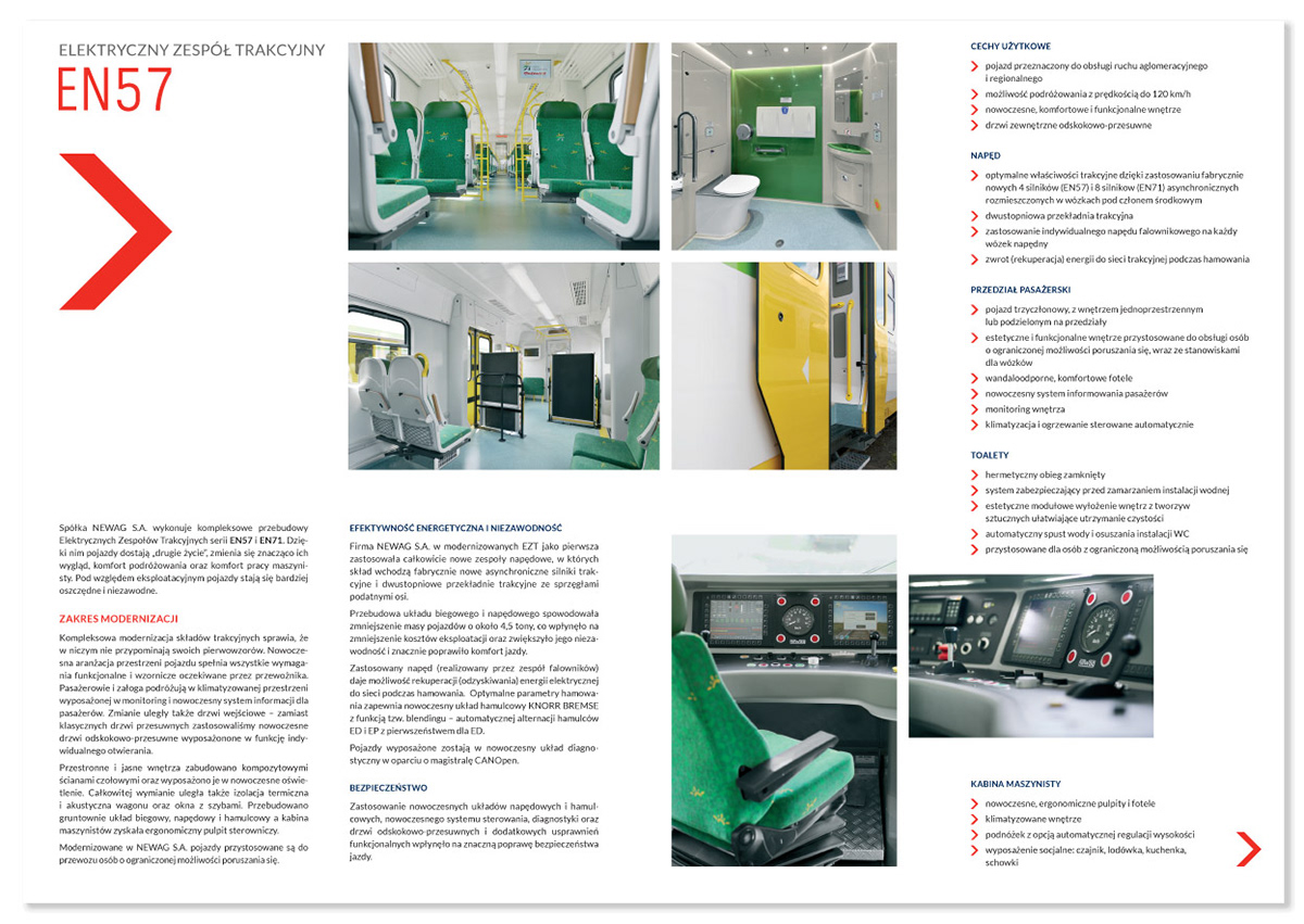 Adobe Portfolio Newag Newag S.A. trains train wagon wagons Industrial Photography brochure retouch