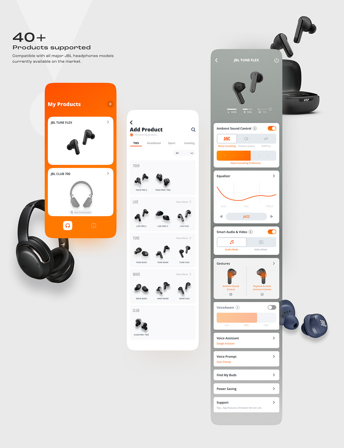 app graphic design  headphones Interface jbl lifestyle Smart Home speaker ui design UI/UX