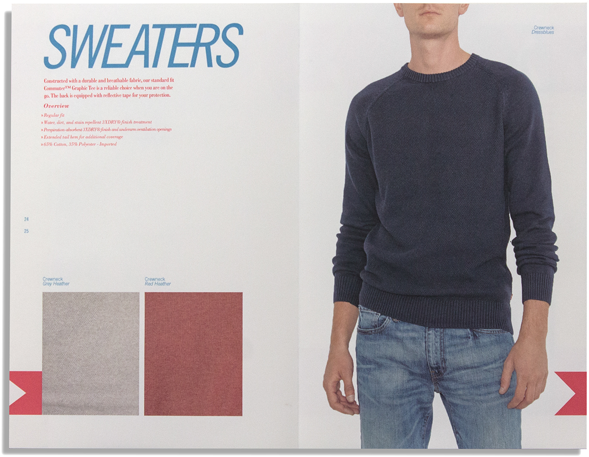 levi's Commuter Cycling Lookbook publication editorial foil stamping