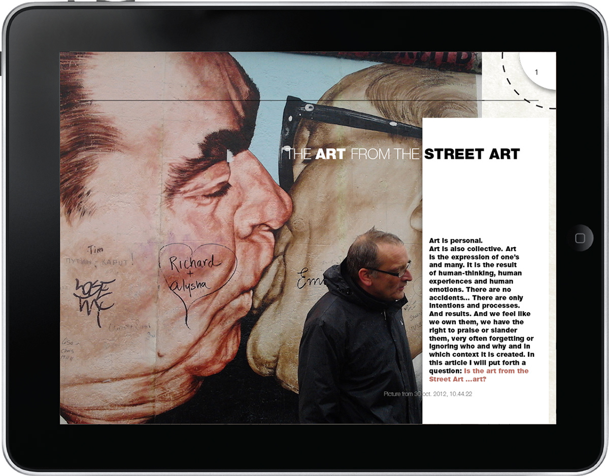 e-zine e-publishing iPad InDesign e-magazine Art Magazine to art or not to art Layout Design editorial magazine article