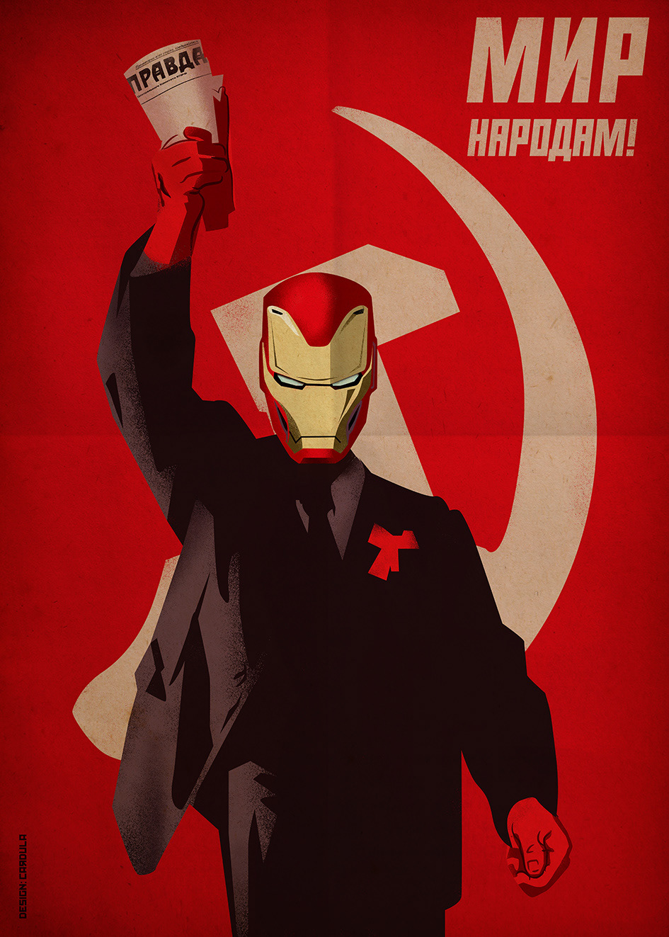 Comic Book Heroes cardula poster soviet style Soviet Propaganda comic heroes Retro ILLUSTRATION 