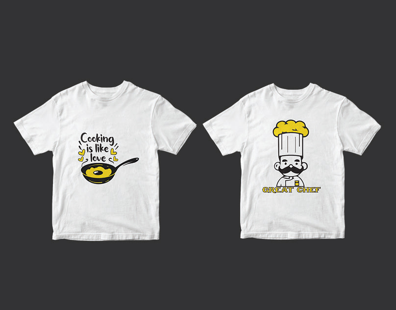t-shirt Tshirt Design typography   cooking chef restaurant Food  tshirtdesign tshirts T-Shirt Design