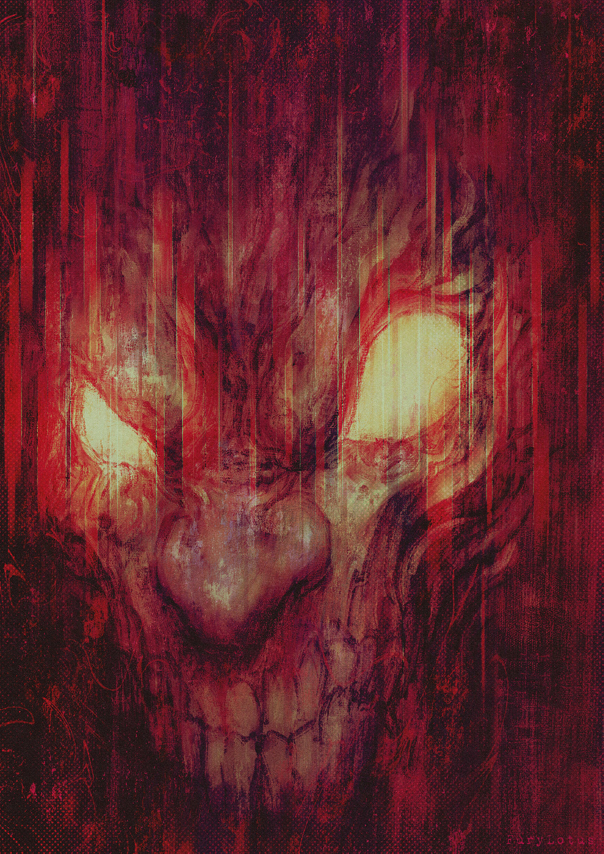 face energy eyes Anger emotion ILLUSTRATION  Digital Art  Drawing  red