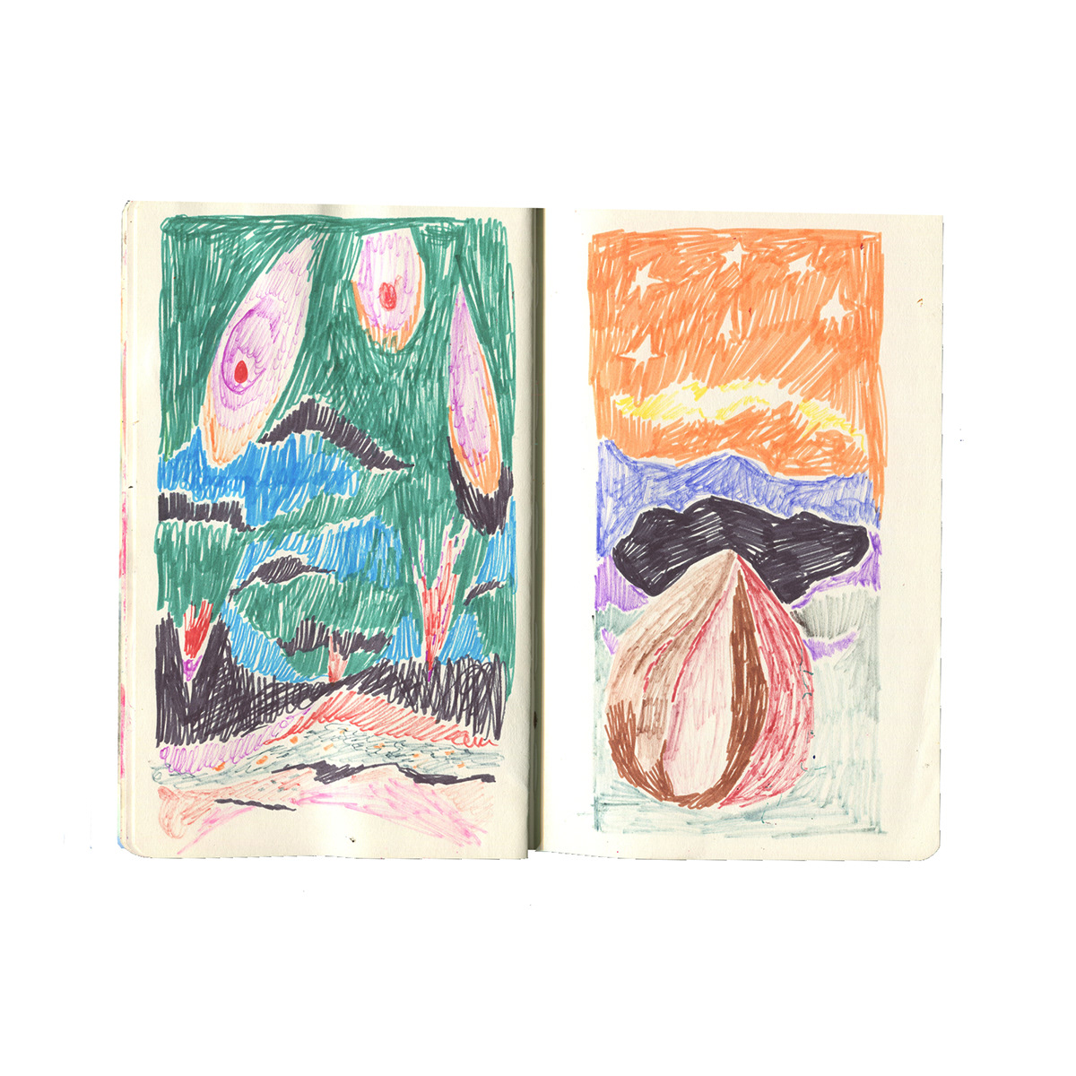 sketchbook dreams drawings sketching Intuitive art ILLUSTRATION  colorful colored pencils crayons dream journal