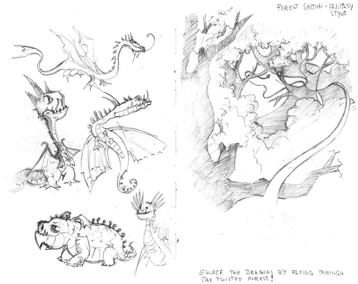 fantasy concept art dragons