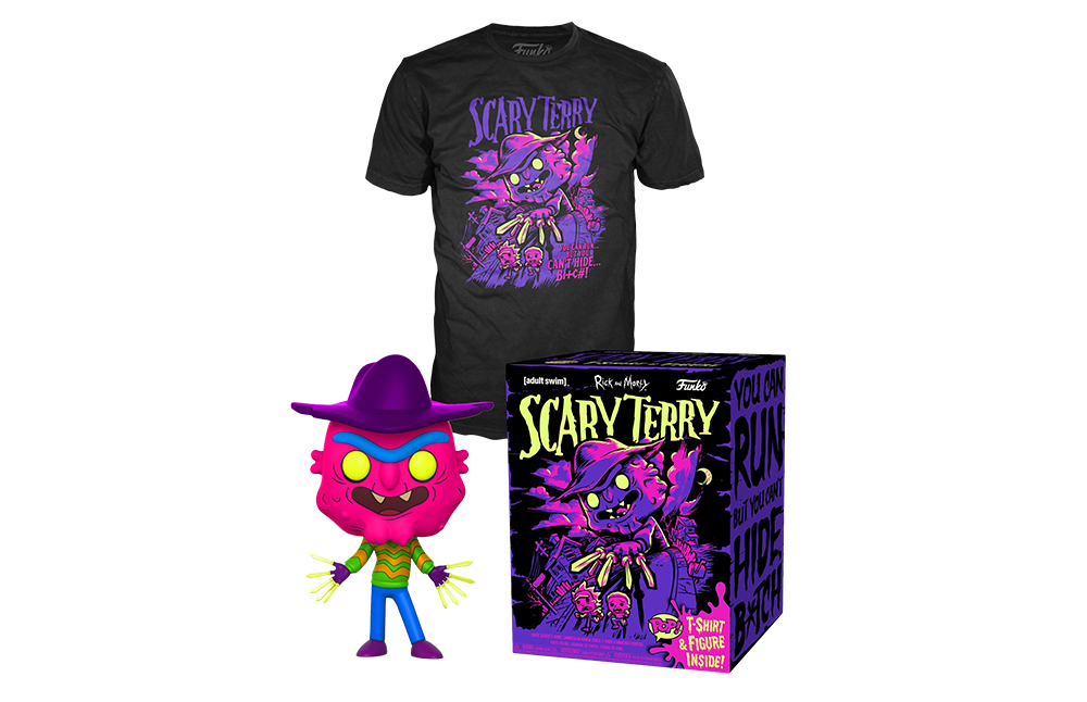 Funko nightmare rick and morty Scary Terry cartoon network Scary screeprint tee tshirt