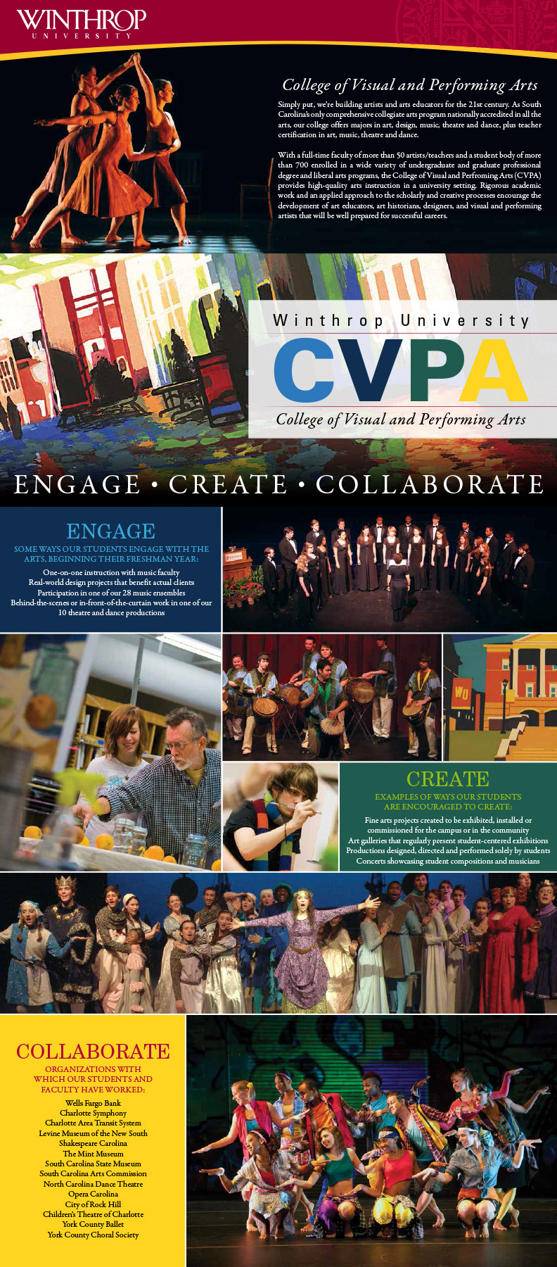 higher education CVPA brochure